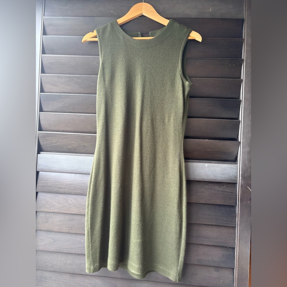 Chaya Vintage Sleeveless Knit Dress Olive Green